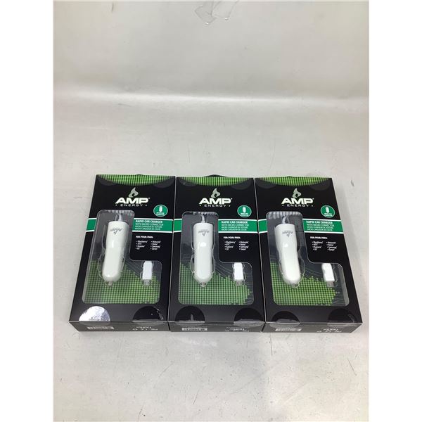 Rapid Car Charger Lot Of 3