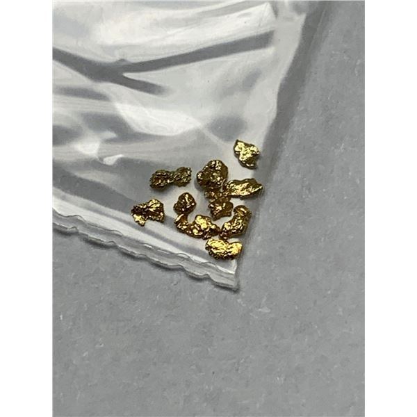 Pure Alaskan Gold Nuggets - Lot of 10 placer gold nuggets .5-1.0mm size