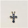 Image 3 : 10K Yellow Gold Sapphire Pendant (~Size 0) (~length 0 inches) (~weight 0.32g), Made in Canada, Sugge