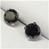 Image 2 : 10K White Gold Black Moissanite(1.9ct) Earrings (~Size 0) (~length 0 inches) (~weight 0.33g), Made i