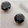 Image 3 : 10K White Gold Black Moissanite(1.9ct) Earrings (~Size 0) (~length 0 inches) (~weight 0.33g), Made i