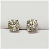 Image 3 : 10K White Gold Moissanites(1.52ct) Earrings (~Size 0) (~length 0 inches) (~weight 0.72g), Made in Ca