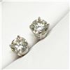 Image 4 : 10K White Gold Moissanites(1.52ct) Earrings (~Size 0) (~length 0 inches) (~weight 0.72g), Made in Ca