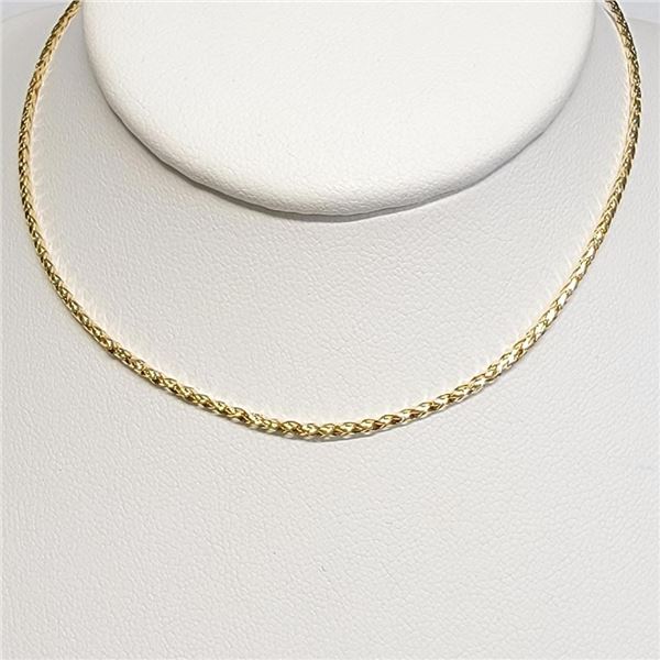 10K Yellow Gold Necklace (~Size 0) (~length 17 inches) (~weight 0.83g), Made in Canada, Suggested Re