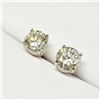 Image 3 : 14K White Gold 2 Diamond (0.72 Ct,G-H, I-2) Earrings (~Size 0) (~length 0 inches) (~weight 0.79g), M