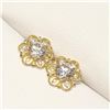 Image 2 : 10K Yellow Gold Cubic Zirconia Earrings (~Size 0) (~length 0 inches) (~weight 1.4g), Made in Canada,