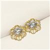 Image 3 : 10K Yellow Gold Cubic Zirconia Earrings (~Size 0) (~length 0 inches) (~weight 1.4g), Made in Canada,