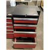 Image 2 : Metal Top Tool Box w/ Wheels In Red (21 3/4in x 16in x 28in)