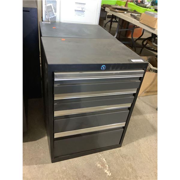 Metal Tool Box w/ Wheels In Grey - (21 3/4in x 16in x 28in)