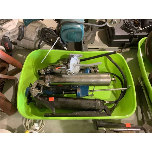 Bin of Caulking Guns & Accessories