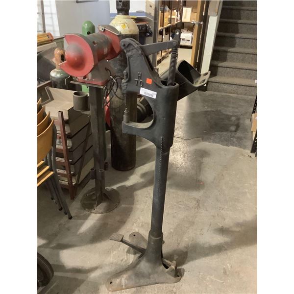 Foot operated rivet Press
