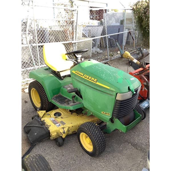 John Deere Model 345 Ride on Mower tested working