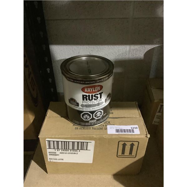 Case of Krylon Rust Protector Gloss Leather Brown Enamel (2 x 946mL)