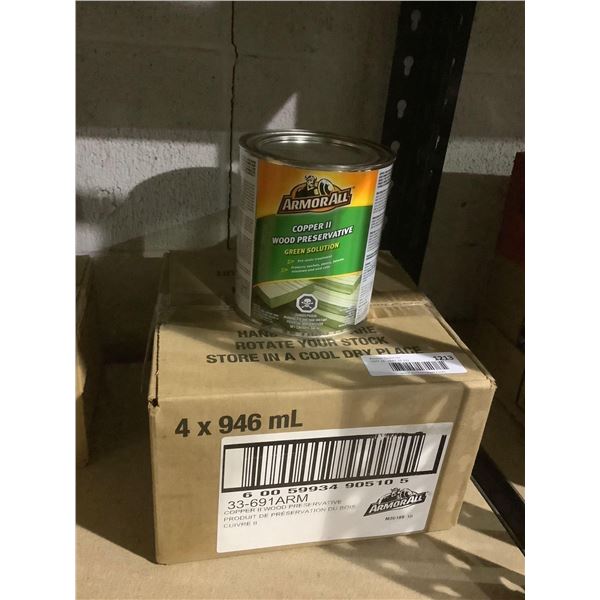 Case of ArmorAll Copper II Wood Preservative Green Solution (4 x 946mL)