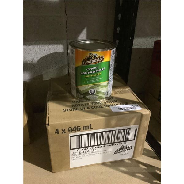 Case of ArmorAll Copper II Wood Preservative Green Solution (4 x 946mL)