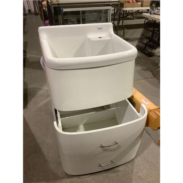 laundry Sink Unit (Misaligned Rails) with new tap set