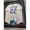 Image 1 :  CLAYTON KERSHAW SIGNED JERSEY AND 8 X 10 IN CUSTOM FRAME ( JSA COA)