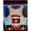 Image 2 : MICHAEL JORDAN SIGNED CUSTOM FRAMED BULLS JERSEY WITH LED LIGHT UP FEATURES w/ COA