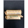 Image 1 : ROLL OF QUARTERS AND DIMES 1930s-1950s  .800 SILVER