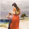 Image 2 : Pino (1939-2010) "Beach Walk" Limited Edition Giclee. Numbered and Hand Signed; Certificate of Authe