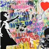 Image 2 : Mr. Brainwash, "Balloon Girl" One-of-a-Kind Mixed Media (36" x 36"), Hand Signed with Certificate of