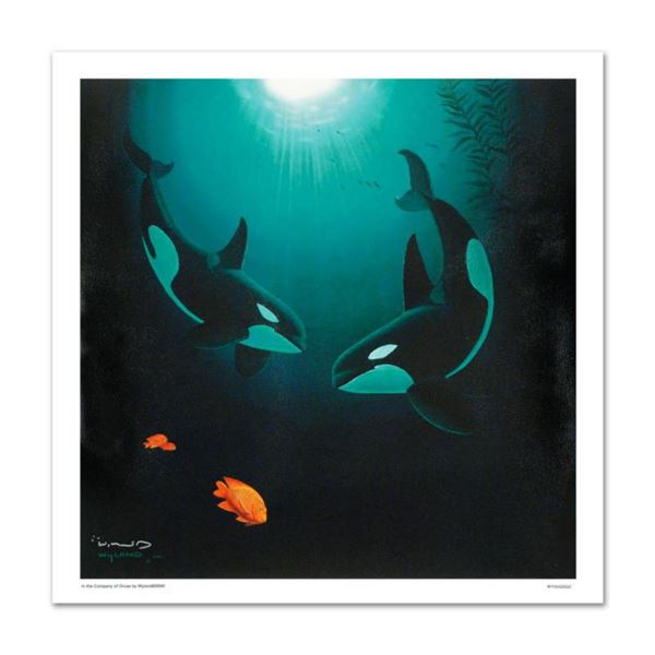  In the Company of Orcas  Limited Edition Giclee on Canvas by renowned artist WYLAND, Numbered and H