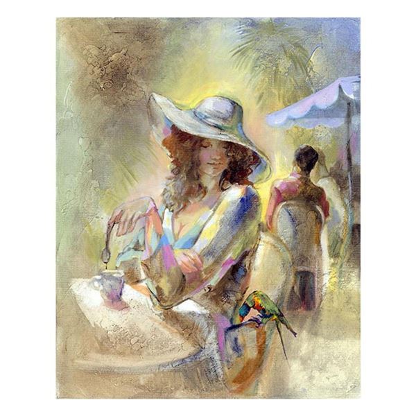 Lena Sotskova, "Miss Sunchine" Hand Signed, Artist Embellished Limited Edition Giclee on Canvas with