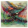 Image 1 : George Marlowe, "Spectrum" Hand Signed Original Acrylic Painting on Canvas with Letter of Authentici