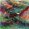 Image 2 : George Marlowe, "Spectrum" Hand Signed Original Acrylic Painting on Canvas with Letter of Authentici