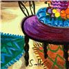 Image 2 : Shlomo Alter, "Cello" Hand Signed Limited Edition Serigraph on Paper with Letter of Authenticity.