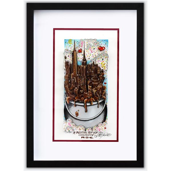 Charles Fazzino- 3D Construction Silkscreen Serigraph "A MELTING POT OF CHOCOLATE…NYC"