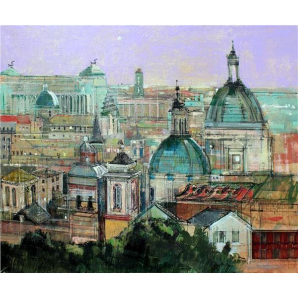 Alex Zwarenstein  Rome Rooftops  Giclee on Canvas