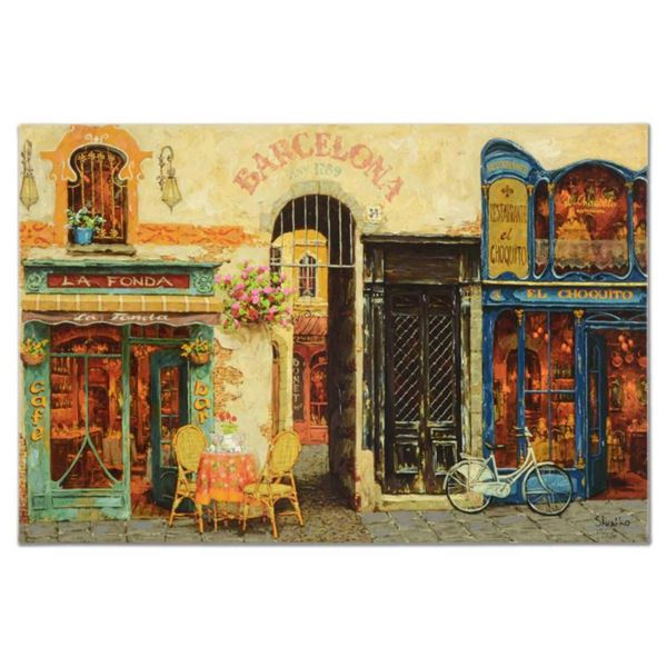 Viktor Shvaiko, "La Fonda" Hand Embellished Limited Edition on Canvas, Numbered and Hand Signed with