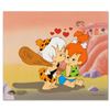 Image 1 : "Pebbles and Bam Bam" Limited Edition Sericel from the Popular Animated Series The Flintstones. Incl