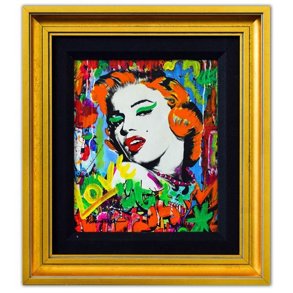 Nastya Rovenskaya- Mixed Media "Marilyn Monroe I"