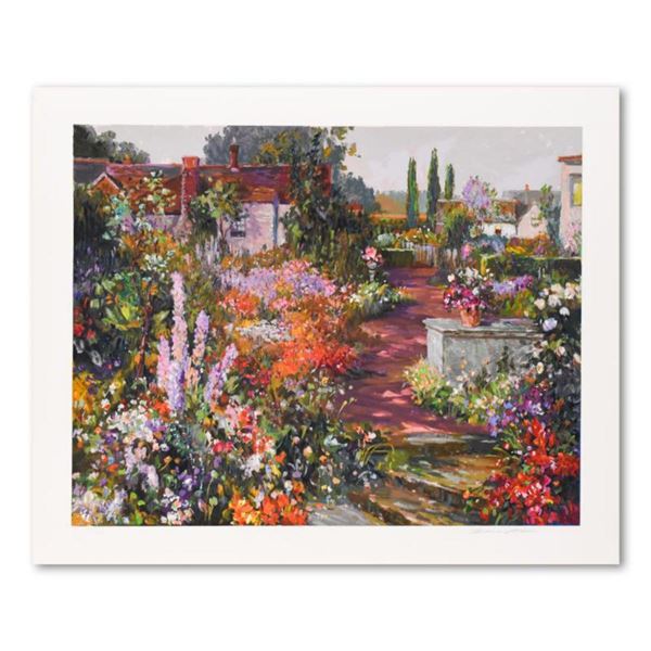 Henri Plisson,  British Garden  Limited Edition Serigraph, Numbered and Hand Signed with Letter of A