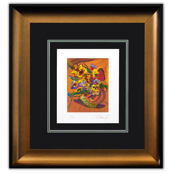 Peter Max- Original Lithograph "Vase Of Flowers IV (Mini)"