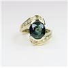 Image 1 : Natural Green Sapphire Ring