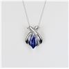 Fantastic Tanzanite and Diamond Pendant