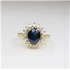 Royal Blue Sapphire and Diamond Ring
