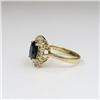 Image 3 : Royal Blue Sapphire and Diamond Ring