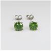 Radiant Green Diamond Stud Earrings