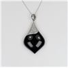 Image 2 : Fabulous Black Onyx and Diamond Pendant