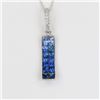 Image 1 : Contemporary Blue Sapphire and Diamond Pendant