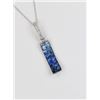 Image 2 : Contemporary Blue Sapphire and Diamond Pendant