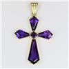 Image 1 : Artisan Crafted Amethyst Cross Pendant