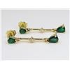Image 3 : High Quality Emerald and Diamond Earrings