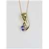 Image 1 : Stylish Tanzanite and Diamond Pendant