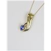 Image 2 : Stylish Tanzanite and Diamond Pendant