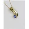 Image 3 : Stylish Tanzanite and Diamond Pendant